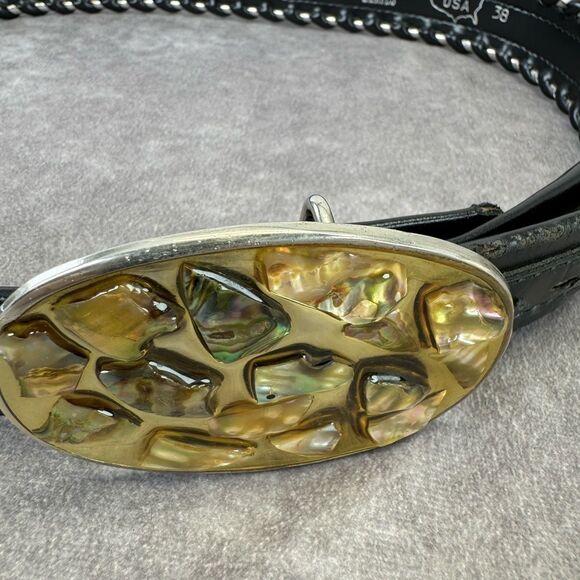 Frontier Series 1385 Belt With Buckle Size 38 Made In USA Steel Hand Laced - Picture 3 of 10